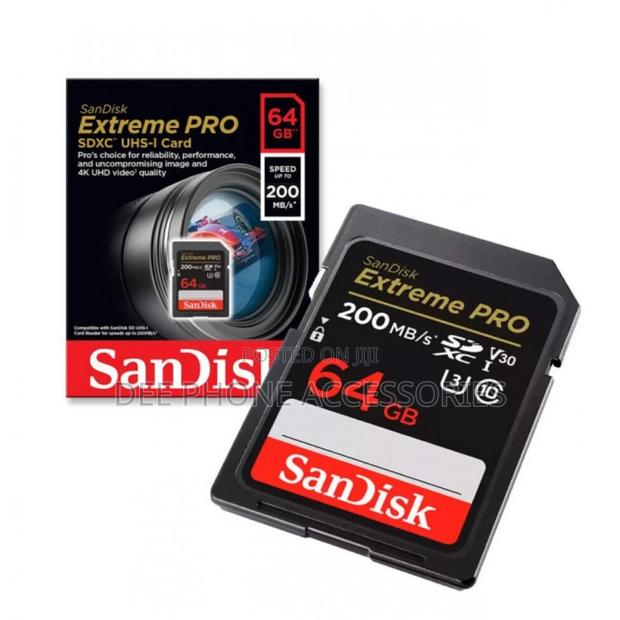 Sandisk 64 Gb Extreme Pro 200mbps Memory Card - main view