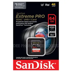 Sandisk 64 Gb Extreme Pro 200mbps Memory Card