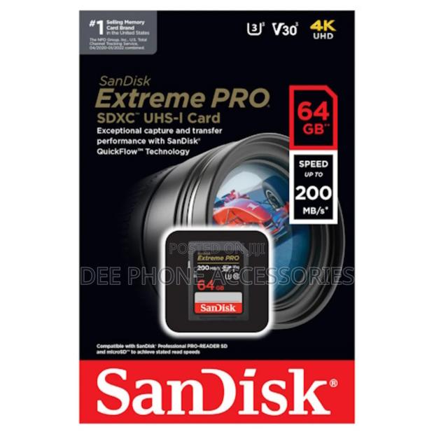 Sandisk 64 Gb Extreme Pro 200mbps Memory Card - thumbnail 2