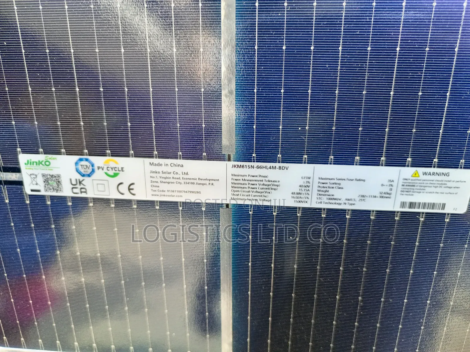 Jinko Mono 615w Solar Panel
