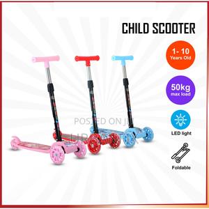 Adjustable 3-Wheel Kids Kick-Scooters With Led Wheel Lights - main view