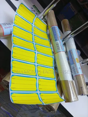 Plastic Coated Book Cover- 5metres,16pcs Self Adhesive Label