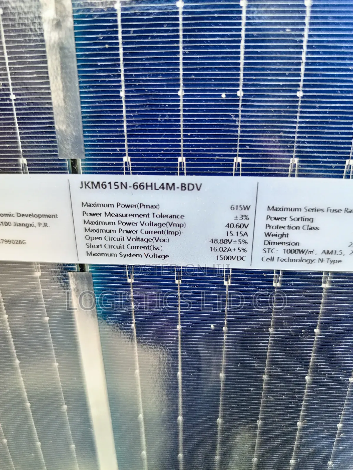 Jinko Solar Panel Monocrystalline 615w Bifacial