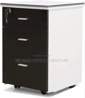 Simple Wooden Office File Cabinet Lockable Movable