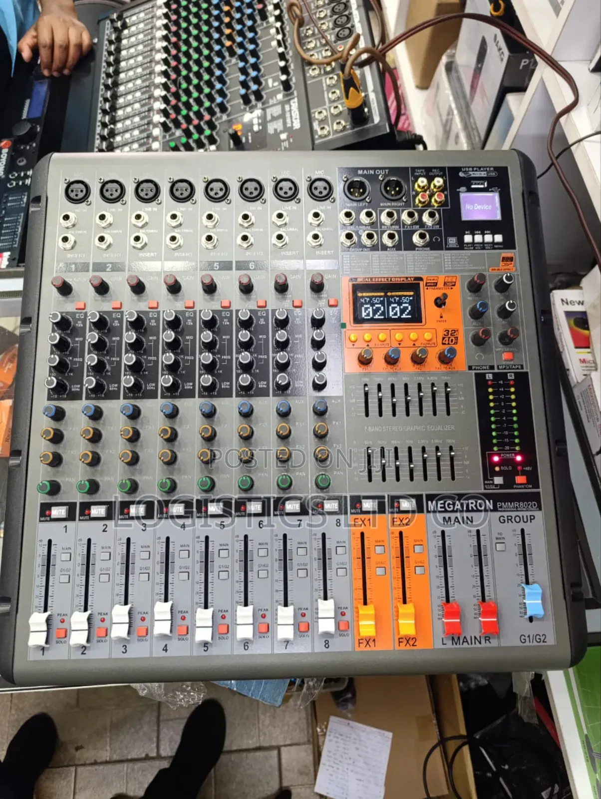 Megatron 8channel Double Effect Professional Powered Mixer