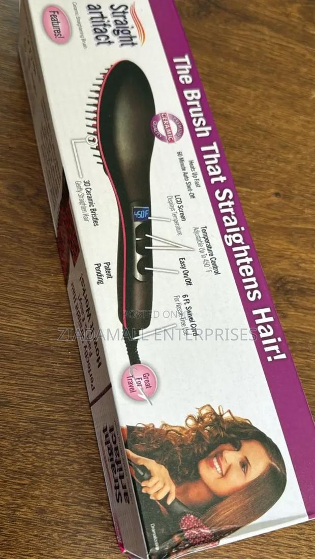 Tame, Style, and Go Flat Iron Brush Hair Straightener