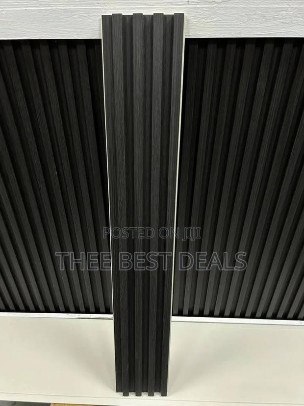 Flutted Wall Panel WPC Black - main view