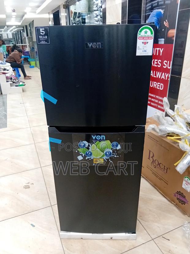 Von VRT-182nrak Fridge – 181 Litres, No Frost, Dark Inox
