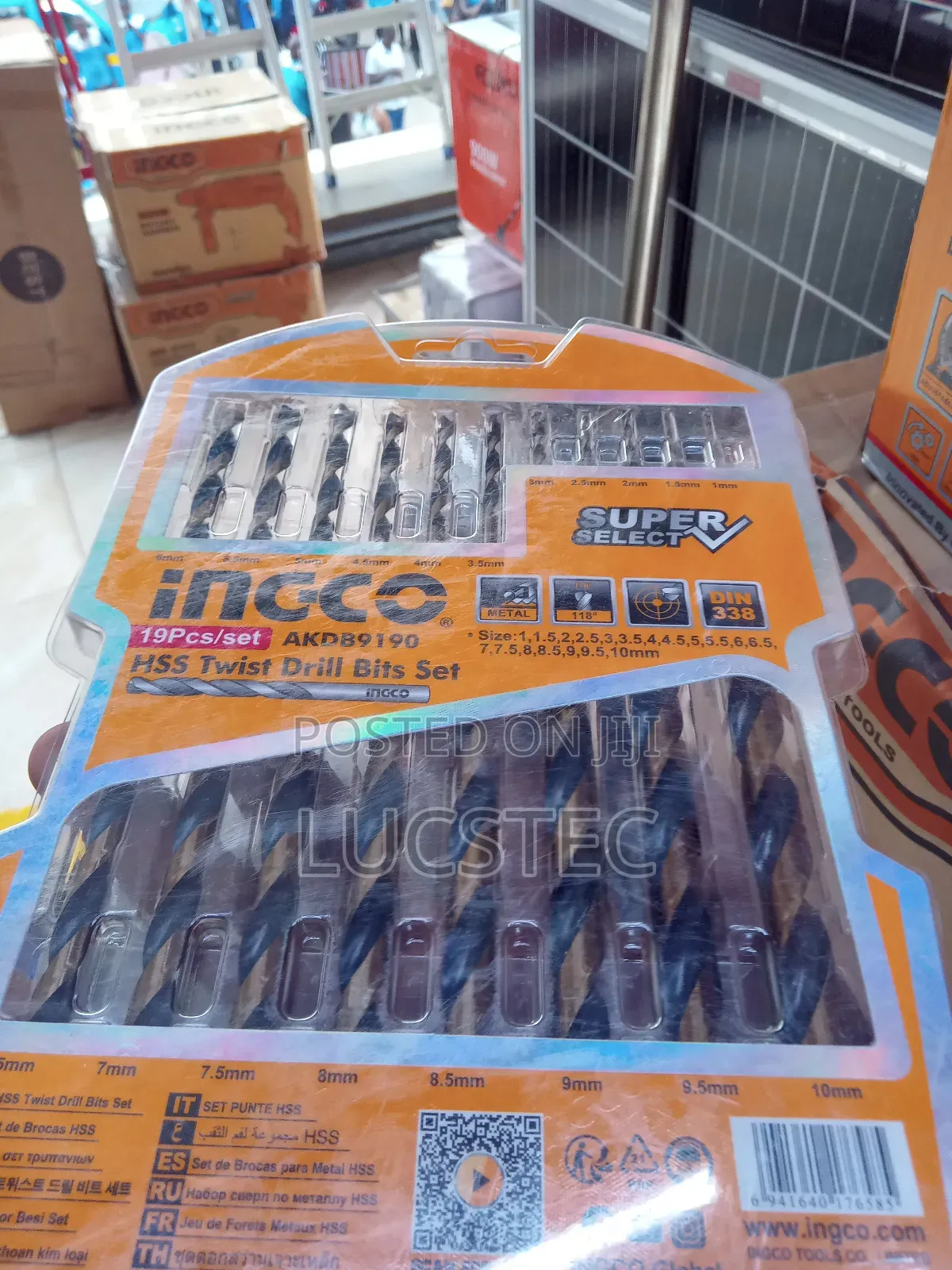 Ingco Akdb9190 19-piece Hss Twist Drill Bits Set.