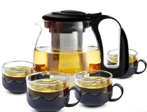 Heat Resistant Borosilicate Glass 5in1 Tea Pot