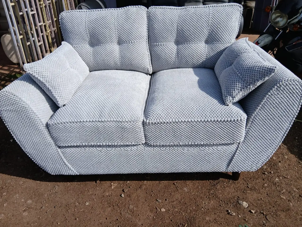 Gray White 2 Seater Butterfly Sofa