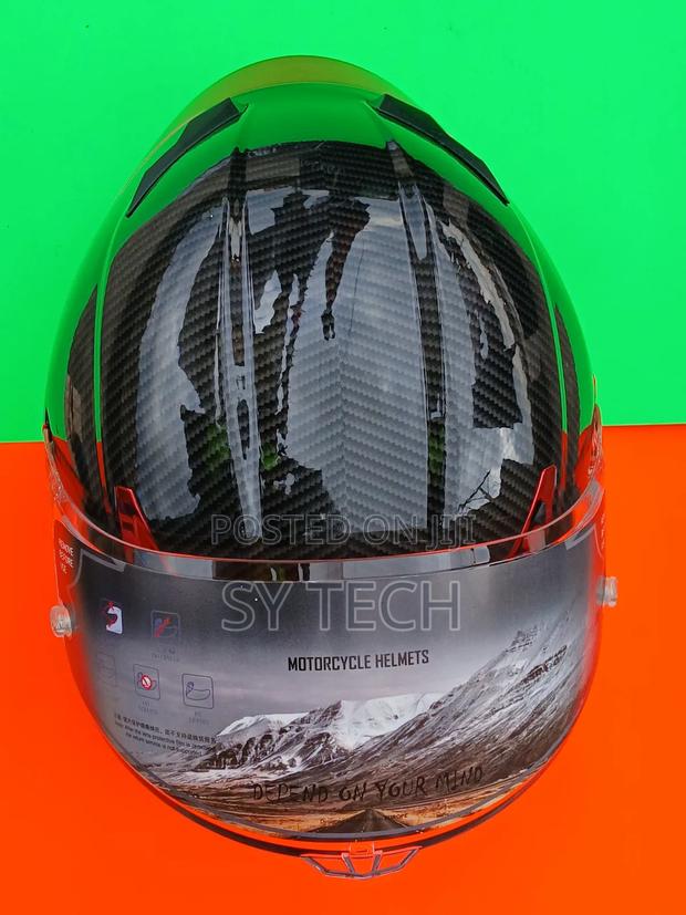 Fibre Pattern Full Face Helmet - thumbnail 3