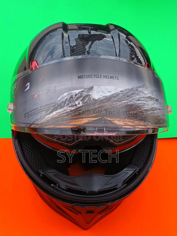 Fibre Pattern Full Face Helmet - thumbnail 4