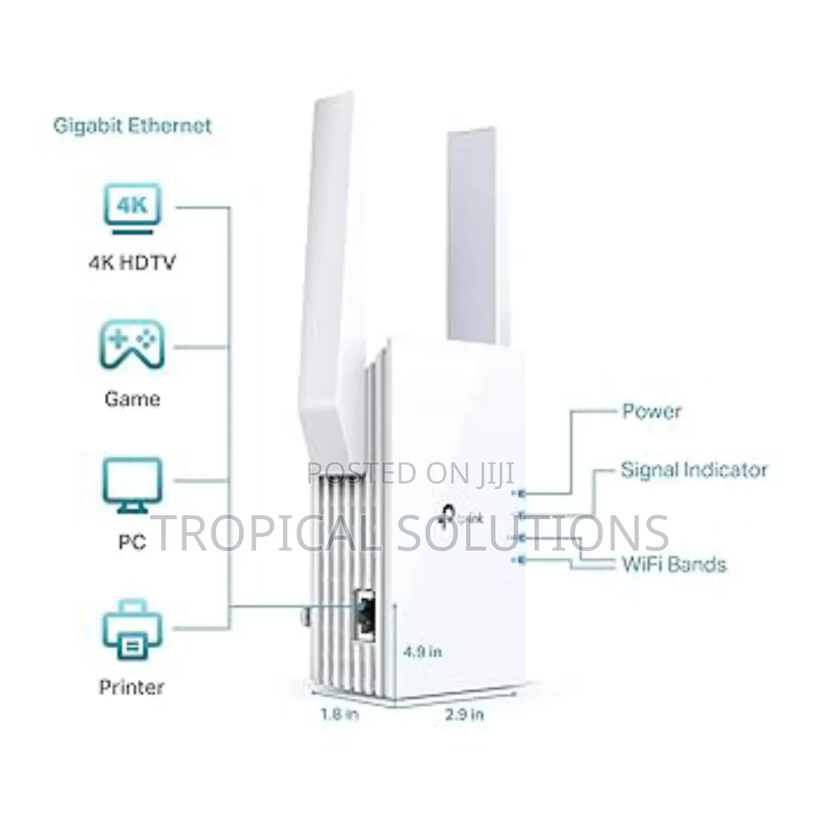 Tp-Link Ax1800 Wifi 6 Range Extender Tl-Re605x