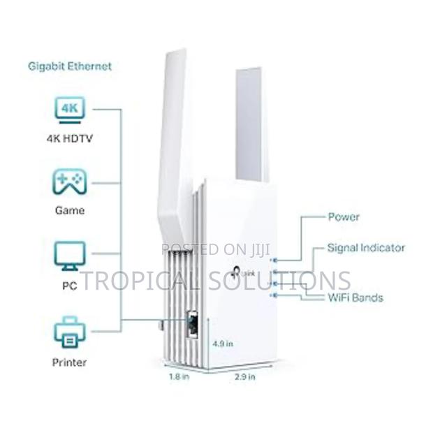 Tp-Link Ax1800 Wifi 6 Range Extender Tl-Re605x - thumbnail 3