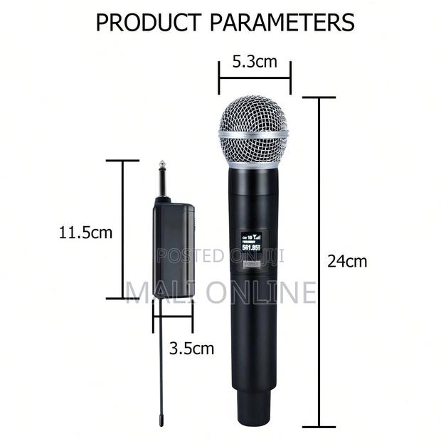 2pcs Rechargeable Wireless Vhf Microphone System - thumbnail 3