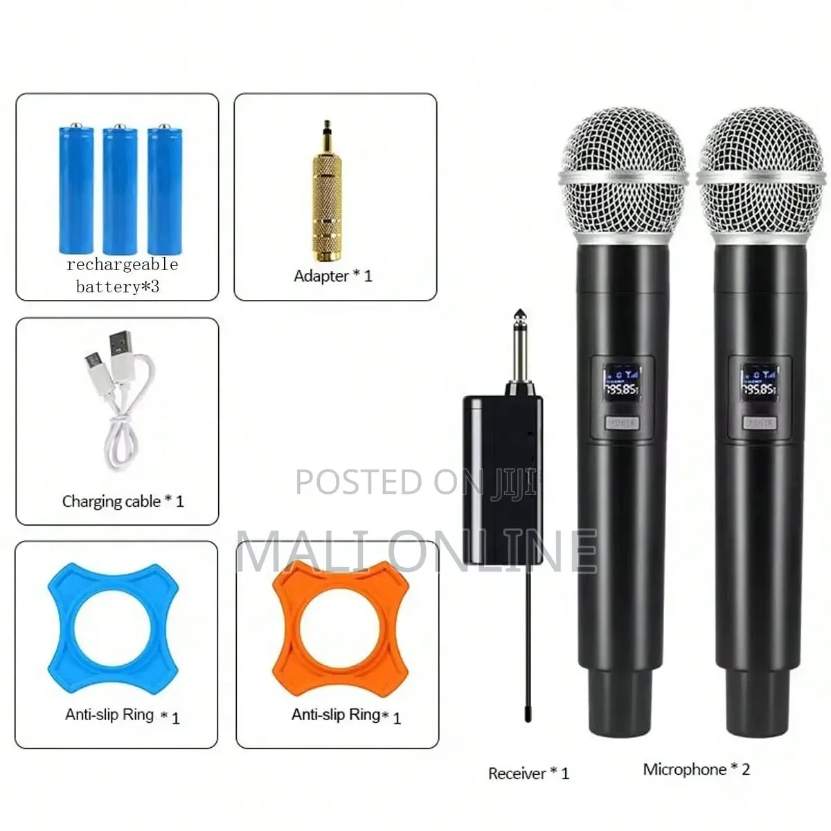 2pcs Rechargeable Wireless Vhf Microphone System