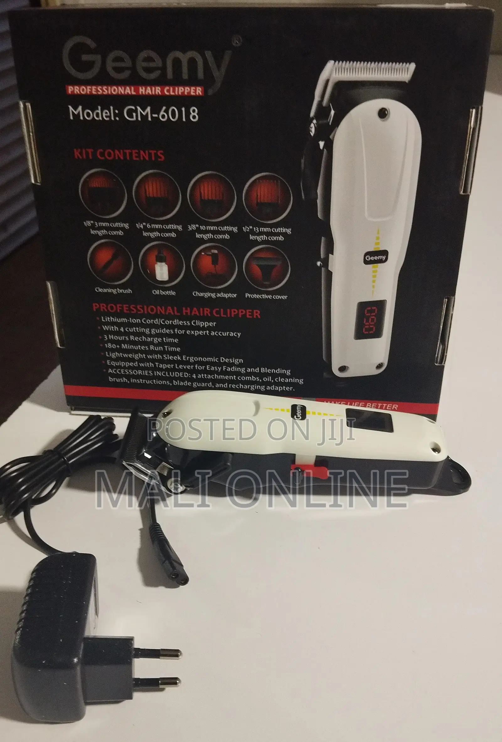 Geemy Gm-6018 Rechargeable Cordless Hair Clipper