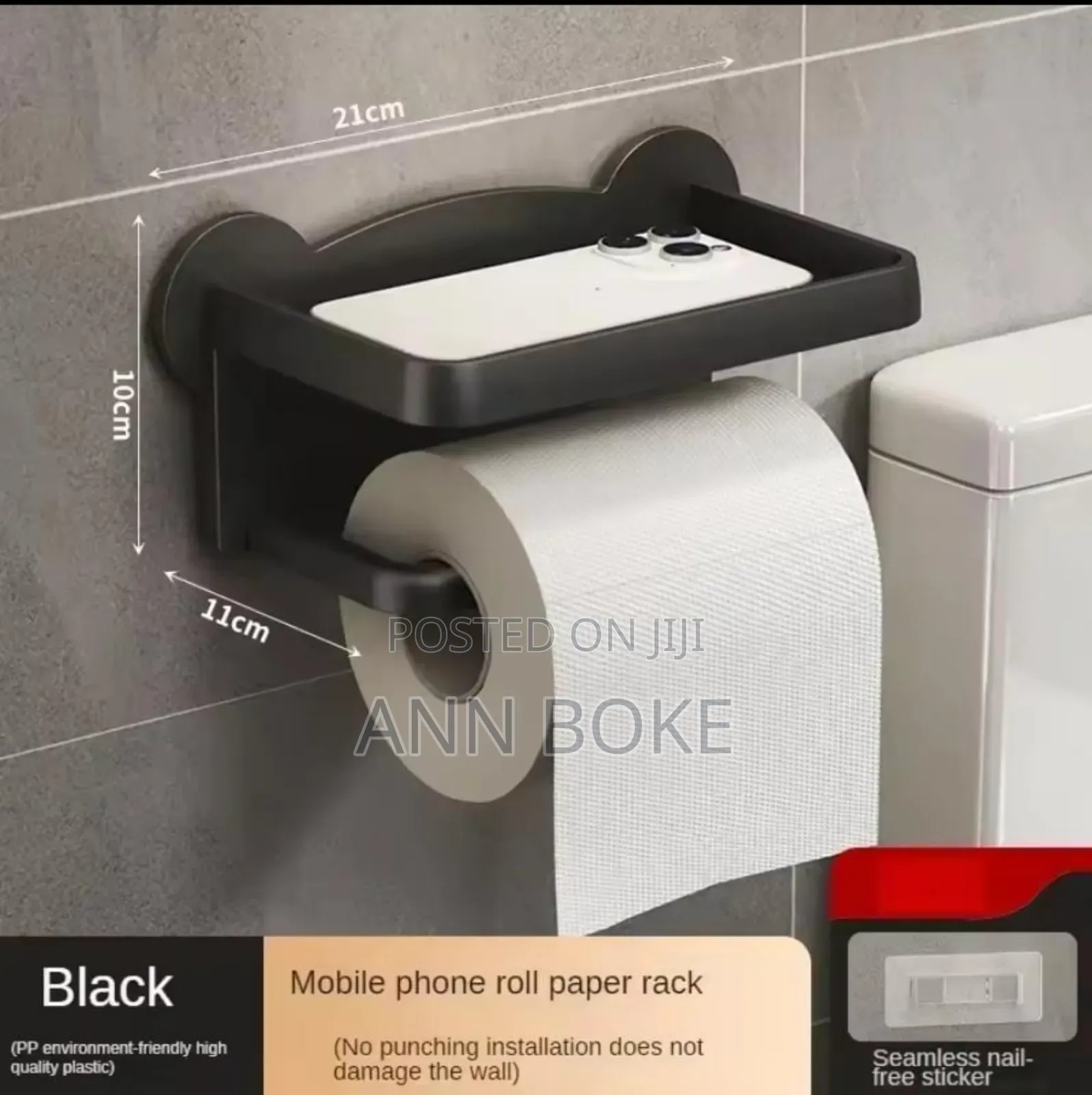 Punch Free Toilet Tissue Holder