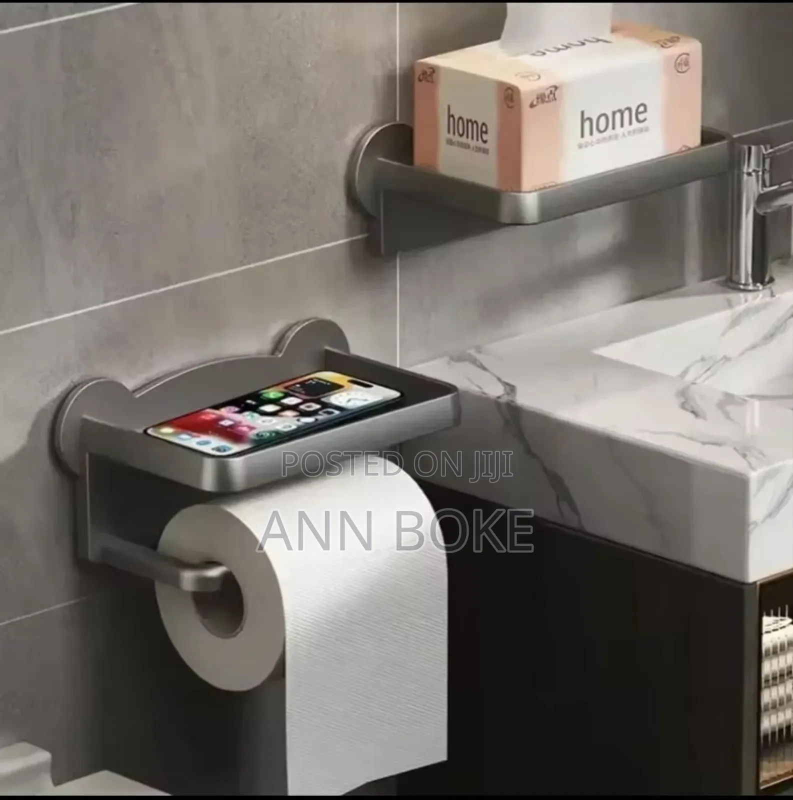 Punch Free Toilet Tissue Holder