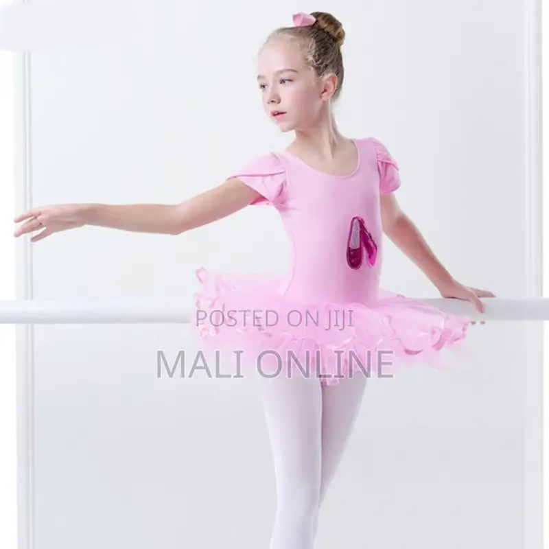 Girls Ballet Dancewear Set With Dress Shoes & Stockings