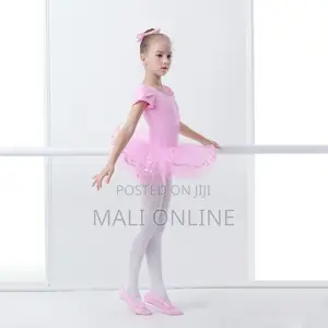 Girls Ballet Dancewear Set With Dress Shoes & Stockings