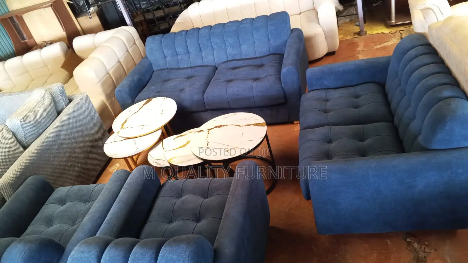 Blue 6 Seater Quality Sofa Sets