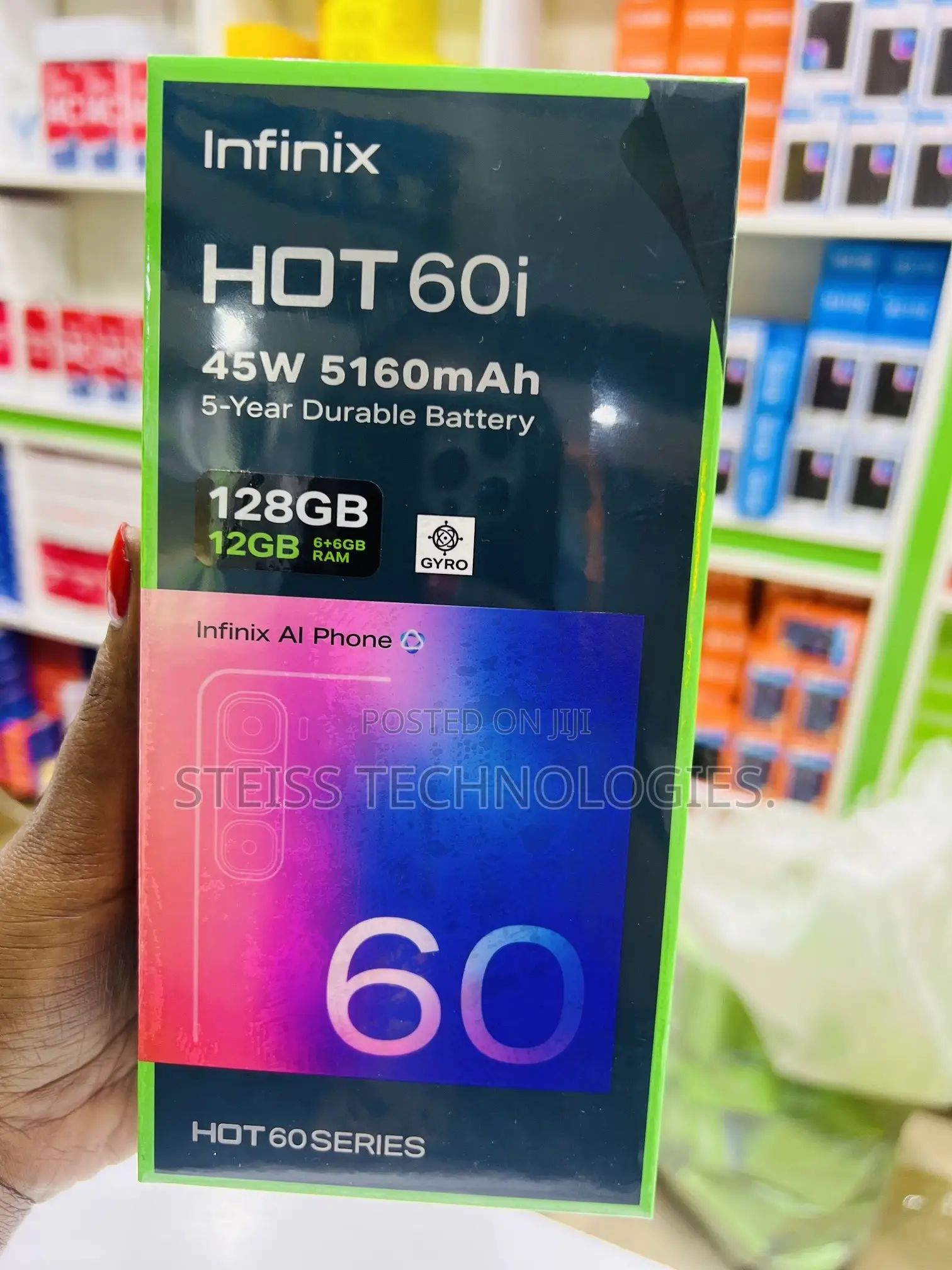New Infinix Hot 60i 128 GB Black