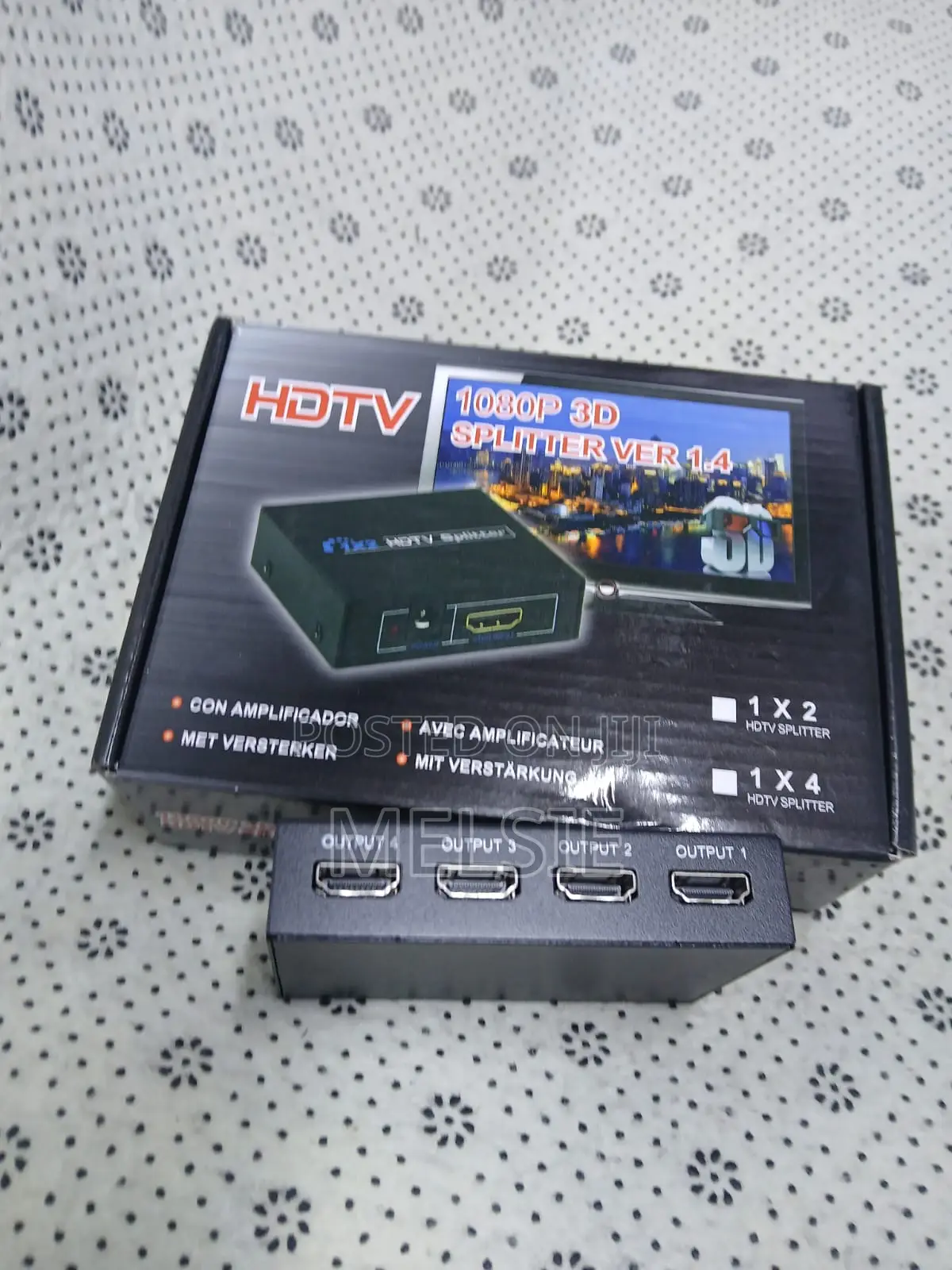 Video Hdmi Splitter 1 in 4 Out Amplifier Adapter for HDTV