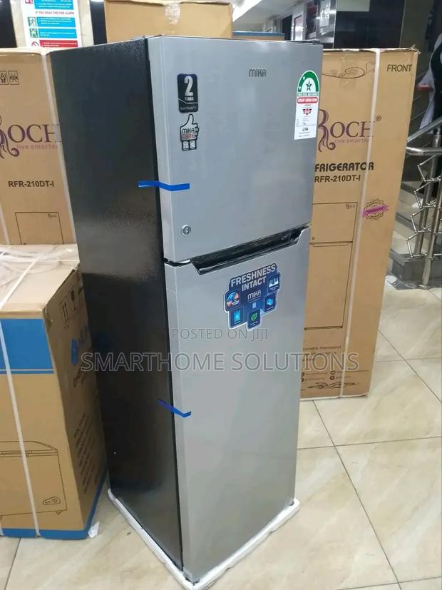 Mika 168l Double Door Fridge Crystal Silver