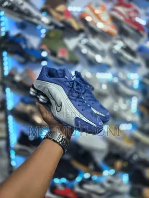 Nike Shoc R4'cowboys ' Blue Void Mettalic Silver Size 40-45