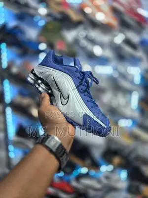Nike Shoc R4'cowboys ' Blue Void Mettalic Silver Size 40-45