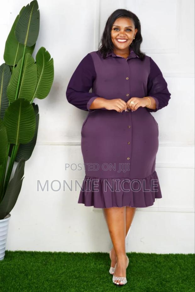 Purple Breastfeeding Friendly Dress - main view