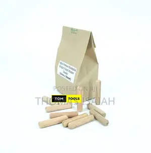 40pcs 10mm X 50mm Eucalyptus Straight Fluted Wooden Dowels