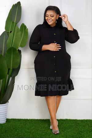 Classy Black Breastfeeding Friendly Dress - thumbnail 2