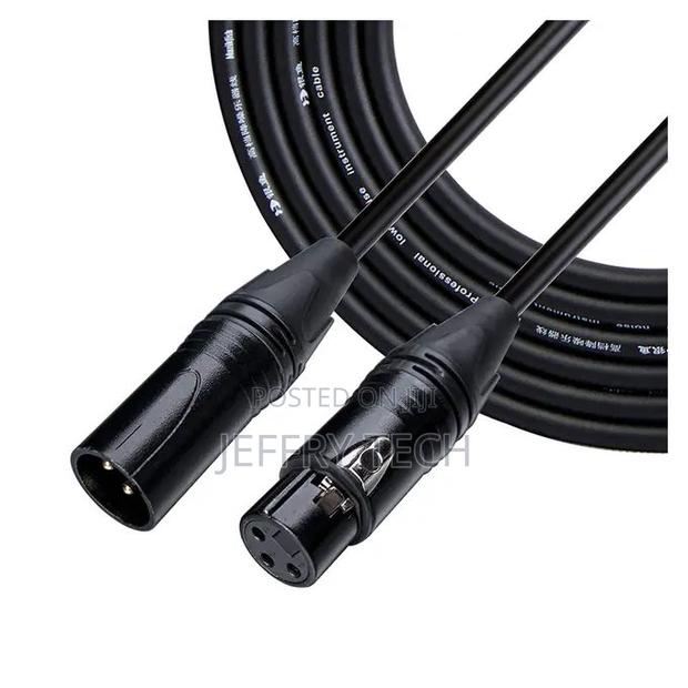 20m XLR Microphone Cable Black - main view