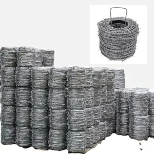 Galvanized Steel 16-Gauge Barbed Wire 610m