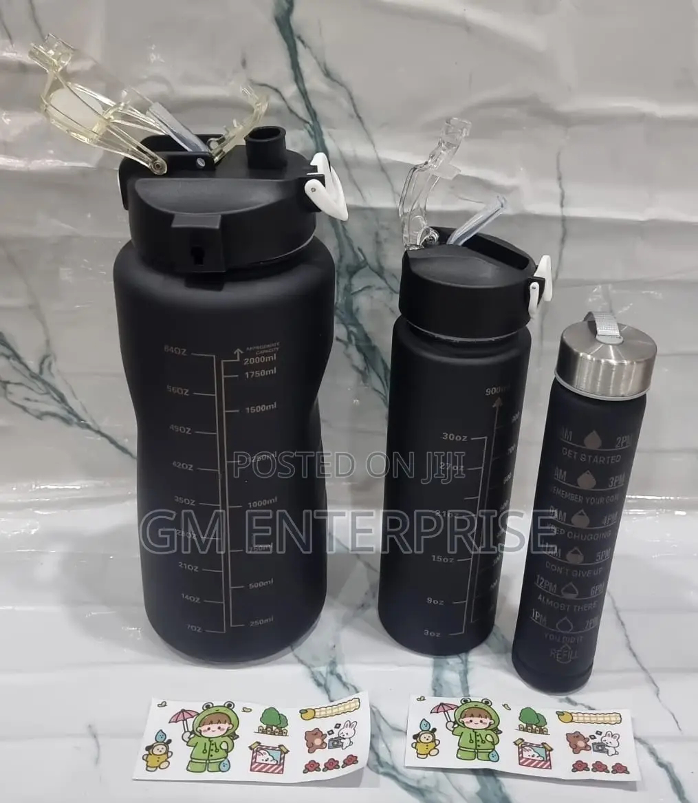 3 In1 Motivation Water Bottle