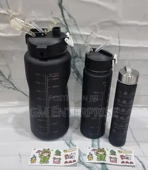 3 In1 Motivation Water Bottle