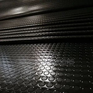 Black Coin Rubber Mats Environmental Friendly Hospital Mats