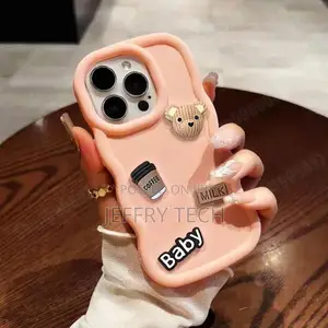 Cute 3d Bear Candy Cartoon Wavy Silicone Case for Ipho