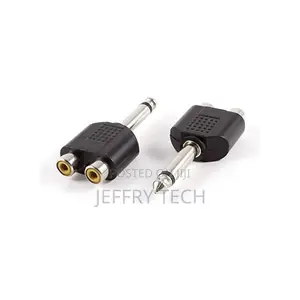6.35mm 1/4 Inch Mono Male to Dual 2 Rca Female Jack Splitter