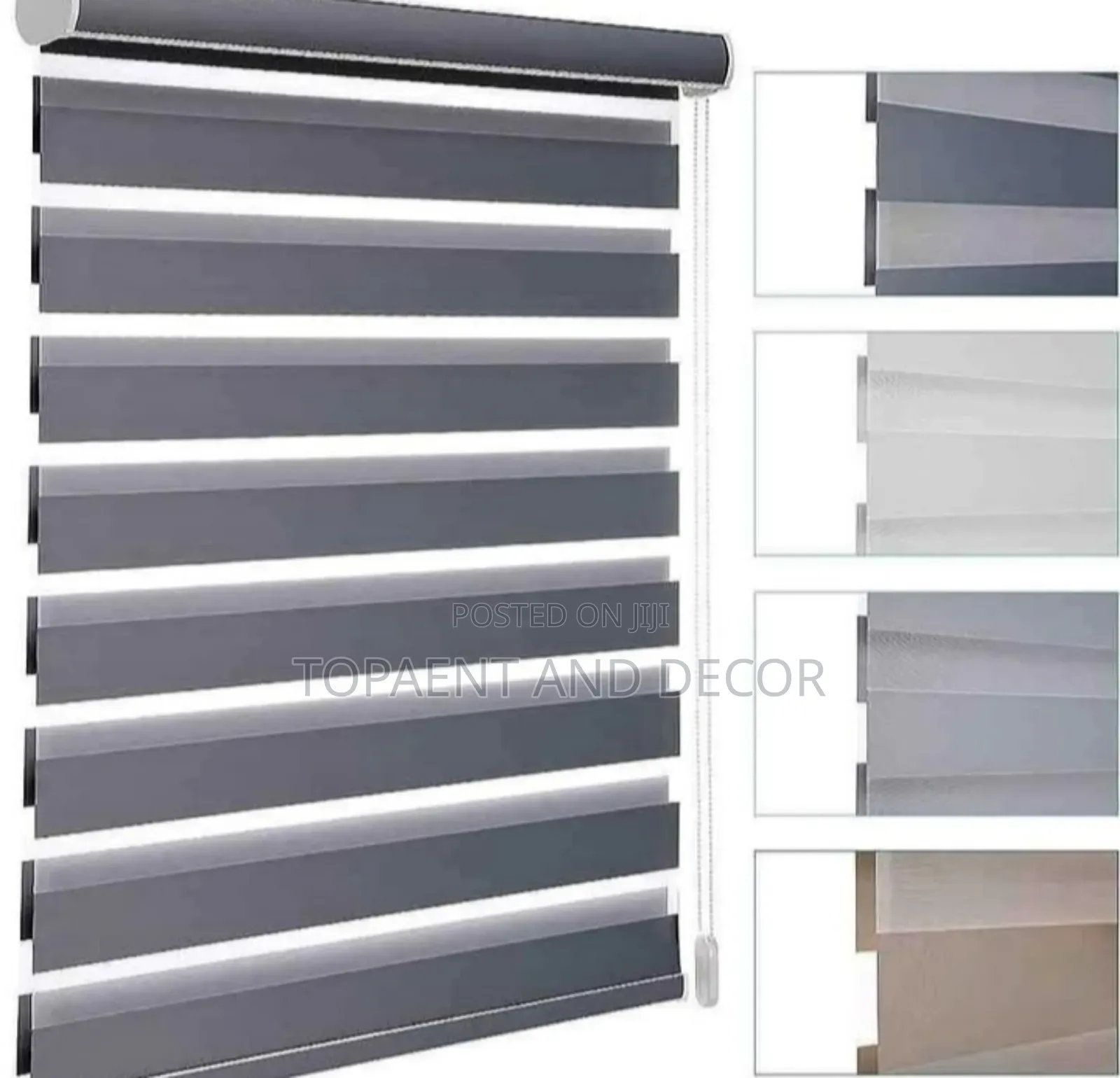 Grey Office Horizontal Window Blinds Simple and Clean