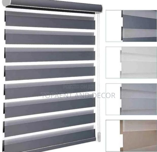 Grey Office Horizontal Window Blinds Simple and Clean - main view