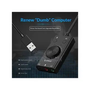 Orico Portable Usb External Sound Card With 3.5mm Audio Inte
