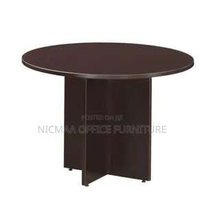 Sleek Design 1.2m Executive Mahogany Round Table