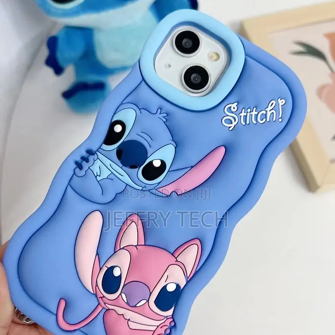 Kawaii 3d Cartoon Stitch Phone Case for iPhone 13, iPhone 14