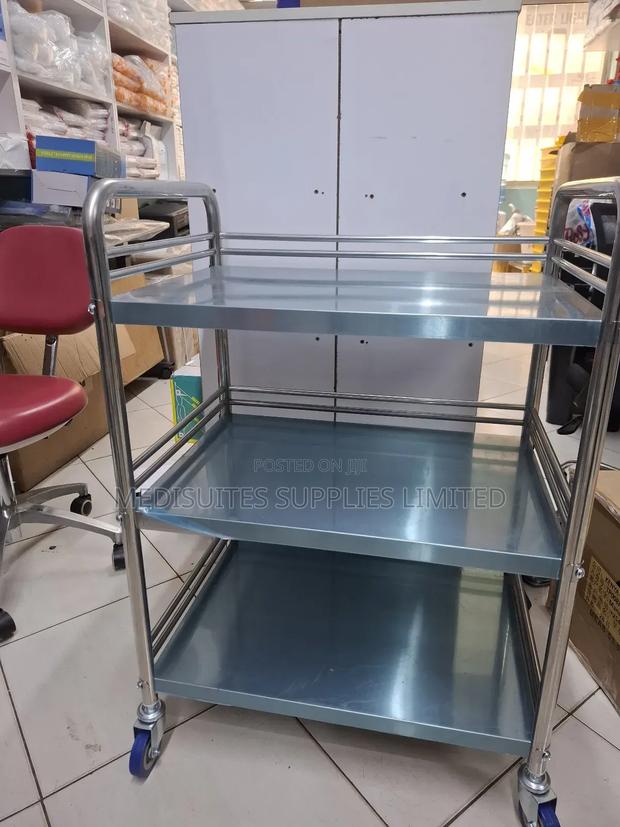 3shelves  Stainless Steel  Instruments Trolley.