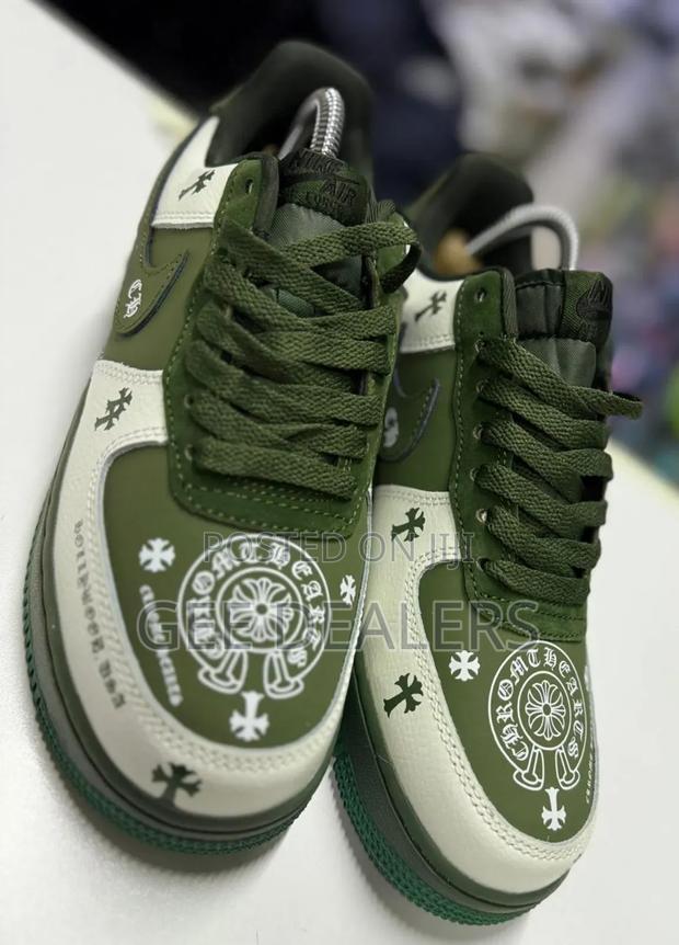 Airforce Chrome Heart Shoes,Green Airforce Shoes