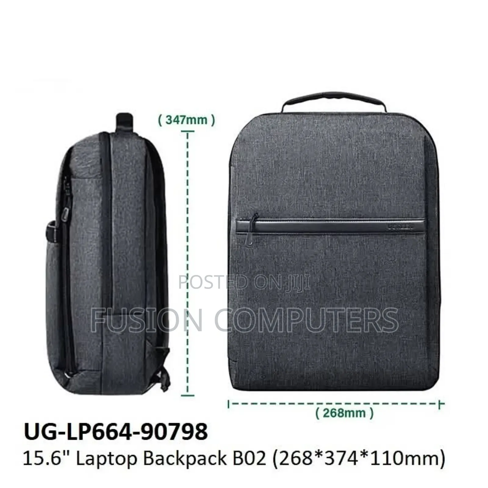 Ugreen Laptop Backpack 15.6′′ – Grey – Lp664